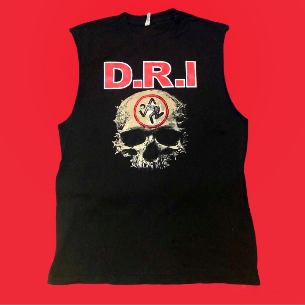 90s DRI D.R.I band shirt cutoff sleeves XL